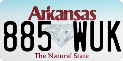 AR license plate 885WUK