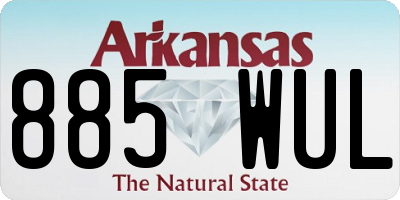 AR license plate 885WUL