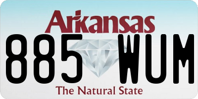 AR license plate 885WUM