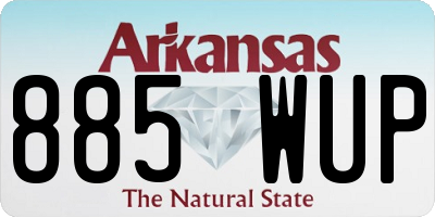 AR license plate 885WUP