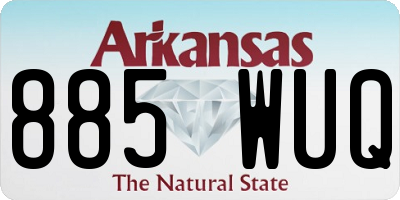 AR license plate 885WUQ