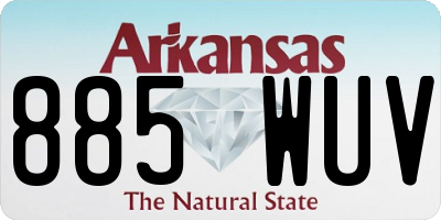 AR license plate 885WUV