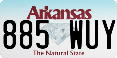 AR license plate 885WUY