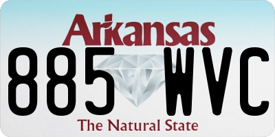AR license plate 885WVC