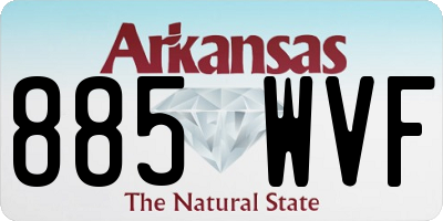AR license plate 885WVF