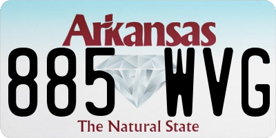 AR license plate 885WVG