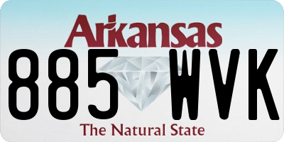 AR license plate 885WVK