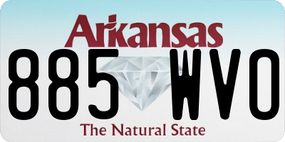 AR license plate 885WVO