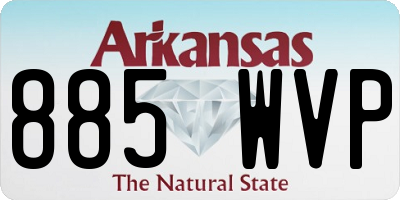 AR license plate 885WVP