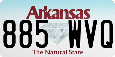AR license plate 885WVQ