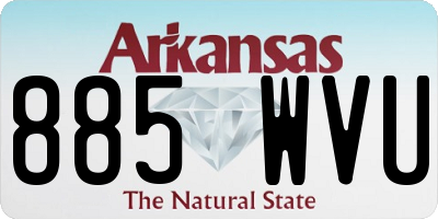 AR license plate 885WVU