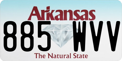 AR license plate 885WVV