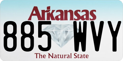 AR license plate 885WVY