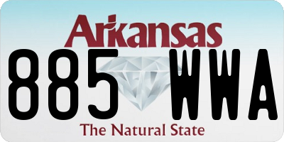 AR license plate 885WWA