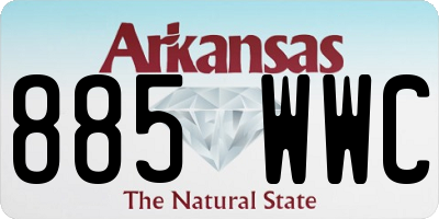 AR license plate 885WWC