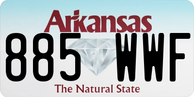 AR license plate 885WWF