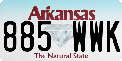 AR license plate 885WWK