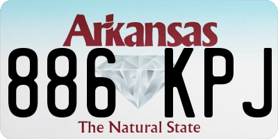 AR license plate 886KPJ