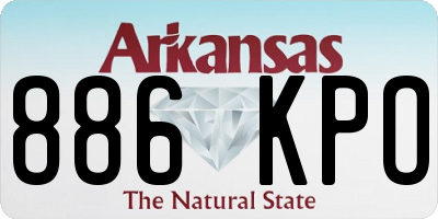 AR license plate 886KPO