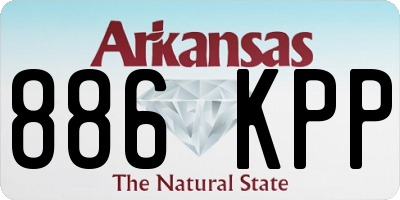 AR license plate 886KPP