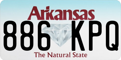 AR license plate 886KPQ