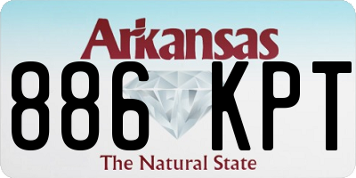 AR license plate 886KPT