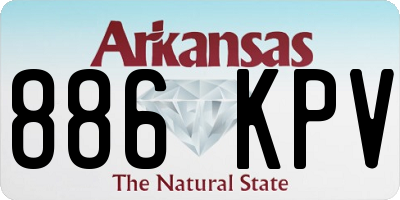 AR license plate 886KPV