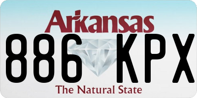 AR license plate 886KPX