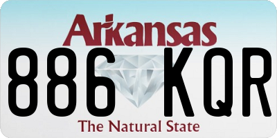 AR license plate 886KQR