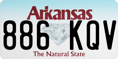 AR license plate 886KQV