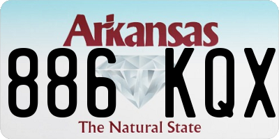 AR license plate 886KQX