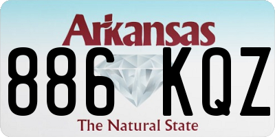 AR license plate 886KQZ