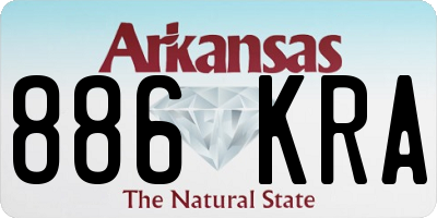 AR license plate 886KRA