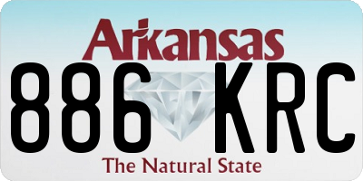 AR license plate 886KRC