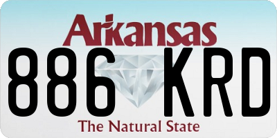 AR license plate 886KRD