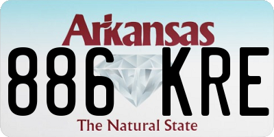AR license plate 886KRE