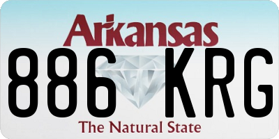 AR license plate 886KRG