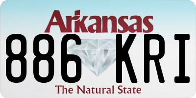 AR license plate 886KRI