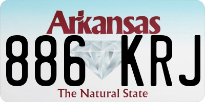 AR license plate 886KRJ
