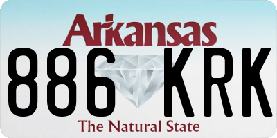 AR license plate 886KRK