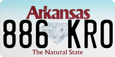 AR license plate 886KRO