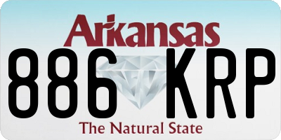 AR license plate 886KRP