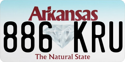 AR license plate 886KRU