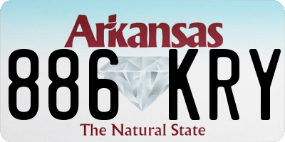 AR license plate 886KRY