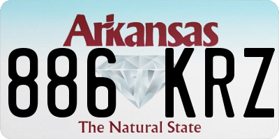 AR license plate 886KRZ