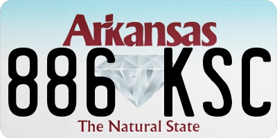 AR license plate 886KSC