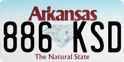 AR license plate 886KSD