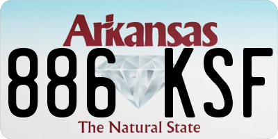 AR license plate 886KSF