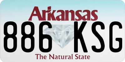 AR license plate 886KSG