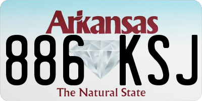 AR license plate 886KSJ